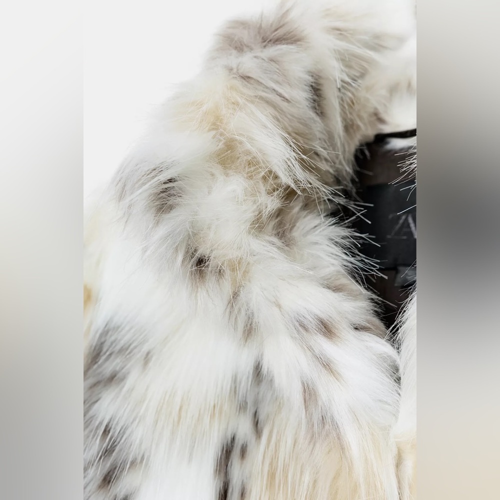 NWT Zara ZW COLLECTION FAUX FUR SHORT COAT - Picture 8 of 13